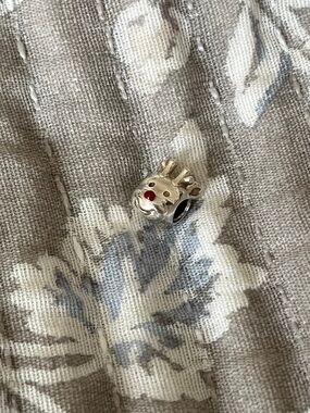 Pandora Silver Reindeer Charm with Red Nose